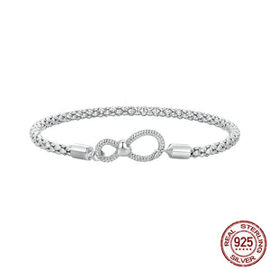 C069 - Sterling Silber 925 Infinity Loop- Armband C069 - Sterling Silber 925 Infinity Loop- Armband