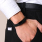C033 Personalisiertes Edelstahl- Lederarmband