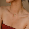 C007 Trendy Gold- oder Silber-Kreuzkette in 925er Silber
