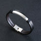 C033 Personalisiertes Edelstahl- Lederarmband