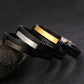 C033 Personalisiertes Edelstahl- Lederarmband