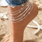 C160   modische Fusskettchen- 5 verschiedene im Set - Fashion Spring -Summer