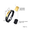 C033 Personalisiertes Edelstahl- Lederarmband