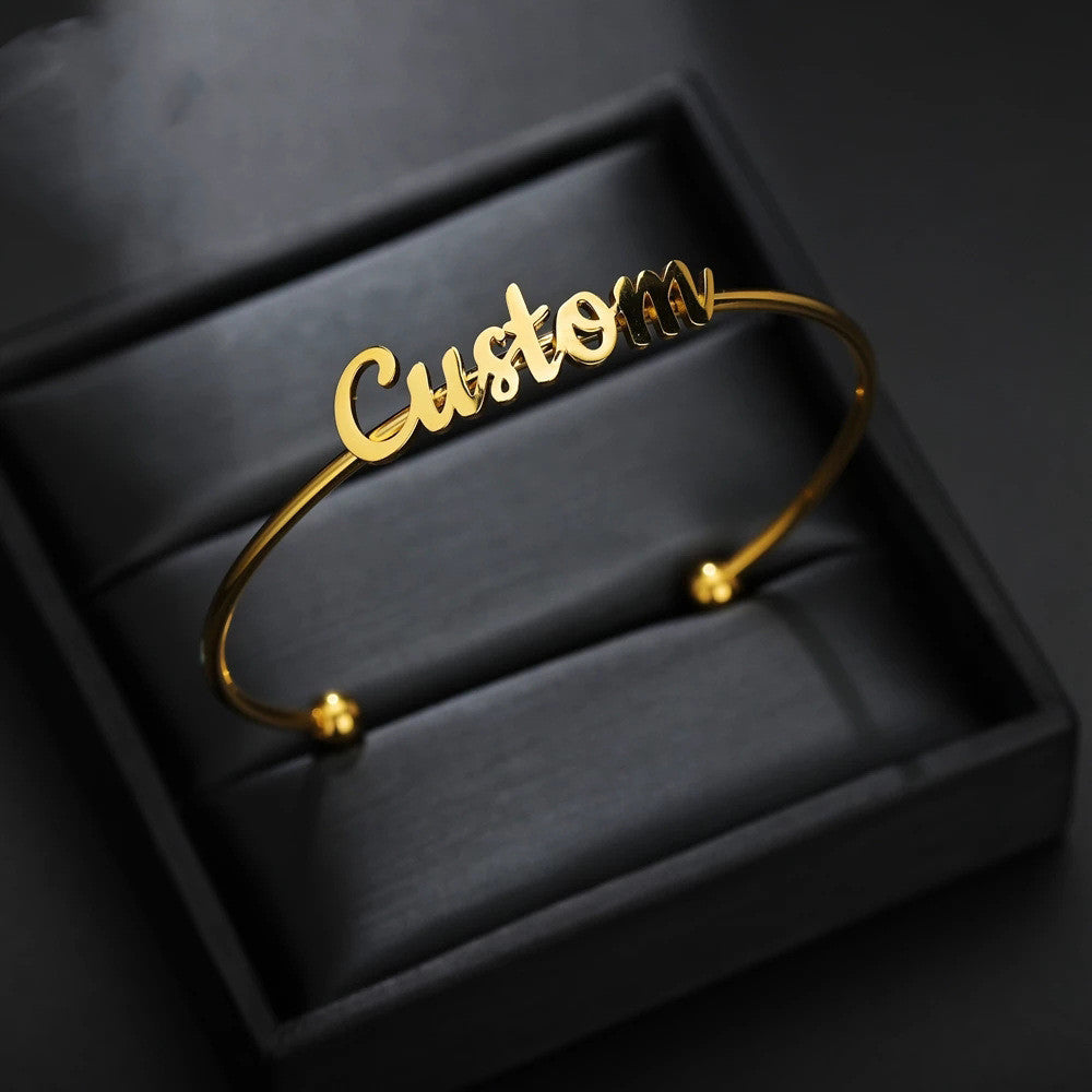 C145  Elegant-modisches Namensarmband im Vintage-Stil