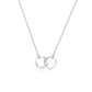 C151 Cadena doble de doble anillo con tu grabado personal