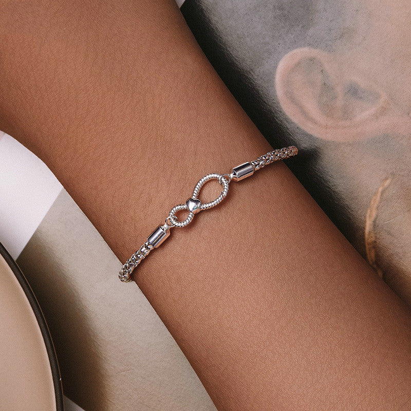 C069 - Sterling Silber 925 Infinity Loop- Armband