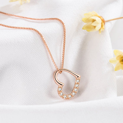 C119 - Collar de Corazón de Plata S925 de Alta Calidad y a la Moda