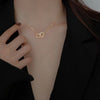 C005- Top-Style! Modische Doppel- Herz- Halskette in gold oder silber!
