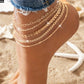 C160   modische Fusskettchen- 5 verschiedene im Set - Fashion Spring -Summer