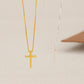 C007 Trendy Gold- oder Silber-Kreuzkette in 925er Silber