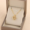 C048 - Cadena de oro con colgante de corazón, muy de moda